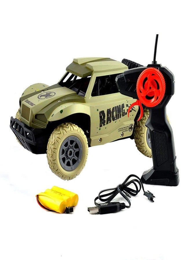 Wembley Jeep Remote Control Car Toy 1.20 Scale Absorbable System Built in High Strength Shock with Oversized Tires RC Car Green - Image 1